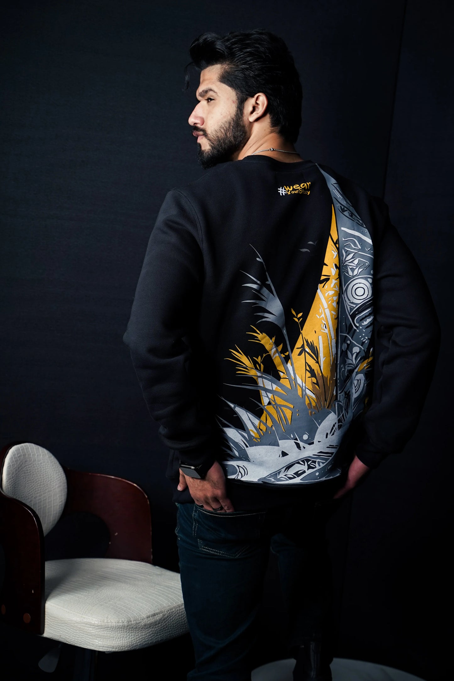 Kozy Black Unisex Relaxed Fit 400 Plus GSM Sweat Shirt - D.Sweatz by Daastaan