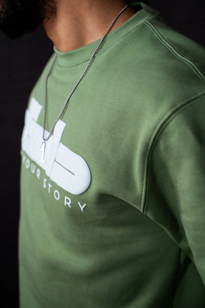 Comfy Green Unisex Relaxed Fit 400 Plus GSM Sweat Shirt - D.Sweatz by Daastaan