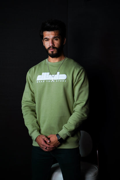 Comfy Green Unisex Relaxed Fit 400 Plus GSM Sweat Shirt - D.Sweatz by Daastaan