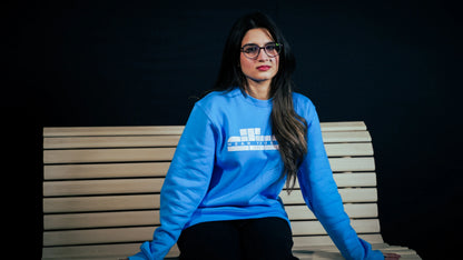 Cuddly Blue Unisex Relaxed Fit 400 Plus GSM Sweat Shirt - D.Sweatz by Daastaan